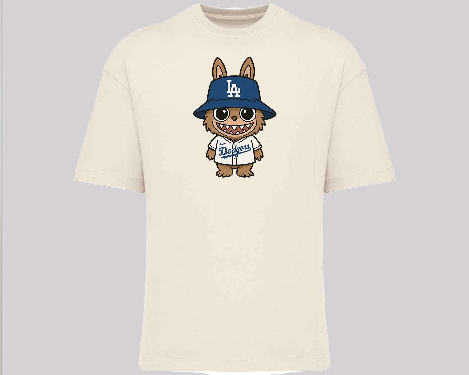 Labubu Oversized T-Shirt, Cute Anime Graphic Tee for Men & Women 100% Organic Cotton Streetwear Style M8408