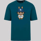 Labubu Oversized T-Shirt, Cute Anime Graphic Tee for Men & Women 100% Organic Cotton Streetwear Style M8408