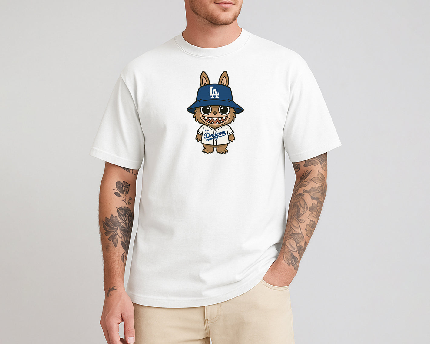 Labubu Oversized T-Shirt, Cute Anime Graphic Tee for Men & Women 100% Organic Cotton Streetwear Style M8408
