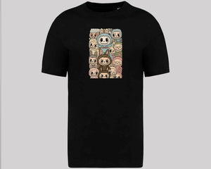 Labubu Oversized T-Shirt, Unisex Cartoon Tee In Harajuku Streetwear Style, 100% Organic Cotton, Oversized Fit Top M8409