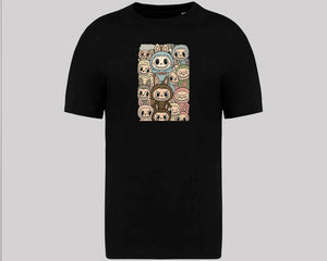 Labubu Oversized T-Shirt, Unisex Cartoon Tee In Harajuku Streetwear Style, 100% Organic Cotton, Oversized Fit Top M8409