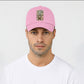Labubu Original 5 Panel Cap, Trendy Streetwear Hat with Cartoon Design, Pre-Curved Peak Unisex Baseball Hat M8409