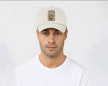 Labubu Original 5 Panel Cap, Trendy Streetwear Hat with Cartoon Design, Pre-Curved Peak Unisex Baseball Hat M8409