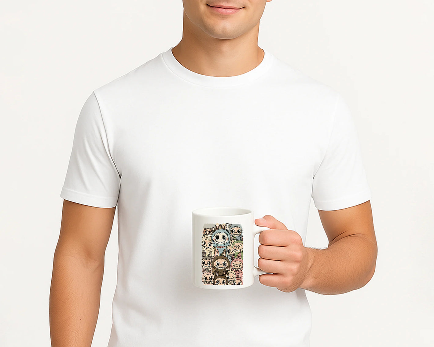 Labubu Cartoon Mug, Fun Coffee & Tea Cup for Fans, Trendy Everyday Drinkware M8409