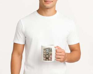 Labubu Cartoon Mug, Fun Coffee & Tea Cup for Fans, Trendy Everyday Drinkware M8409