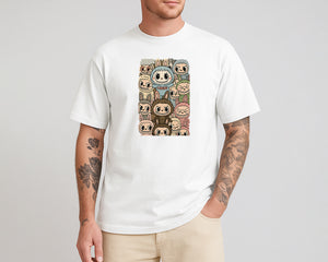 Labubu Oversized T-Shirt, Unisex Cartoon Tee In Harajuku Streetwear Style, 100% Organic Cotton, Oversized Fit Top M8409