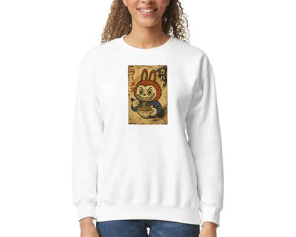 Unisex Labubu Sweatshirt – Soft Fleece Anime Hoodie, Oversized Cartoon Pullover, Pop Mart Streetwear Style M8410
