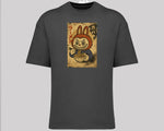 Labubu Native Spirit Oversized Tee, Unique Anime Streetwear T-Shirt, Cute Cartoon Carded Cotton Top, Unisex Fit M8410