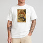 Labubu Native Spirit Oversized Tee, Unique Anime Streetwear T-Shirt, Cute Cartoon Carded Cotton Top, Unisex Fit M8410
