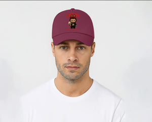 Labubu Have A Good Time Baseball Cap, Fun & Trendy Cartoon Hat, Adjustable Unisex 100% Cotton Twill Cap M8411