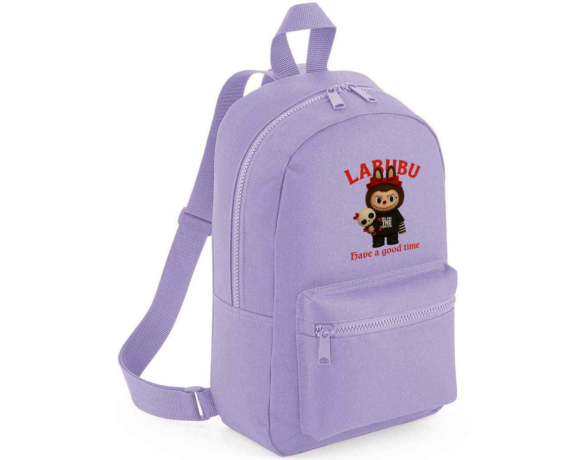 Labubu Have A Good Time Backpack, Cute Cartoon Design Bag for Kids & Teens, Fashionable Gift Backpack M8411
