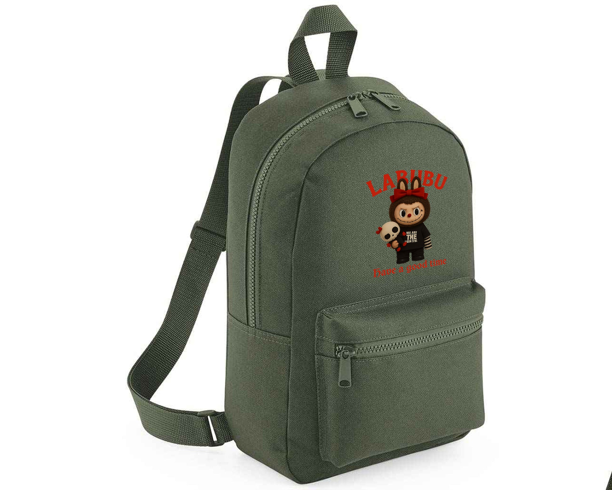 Labubu Have A Good Time Backpack, Cute Cartoon Design Bag for Kids & Teens, Fashionable Gift Backpack M8411