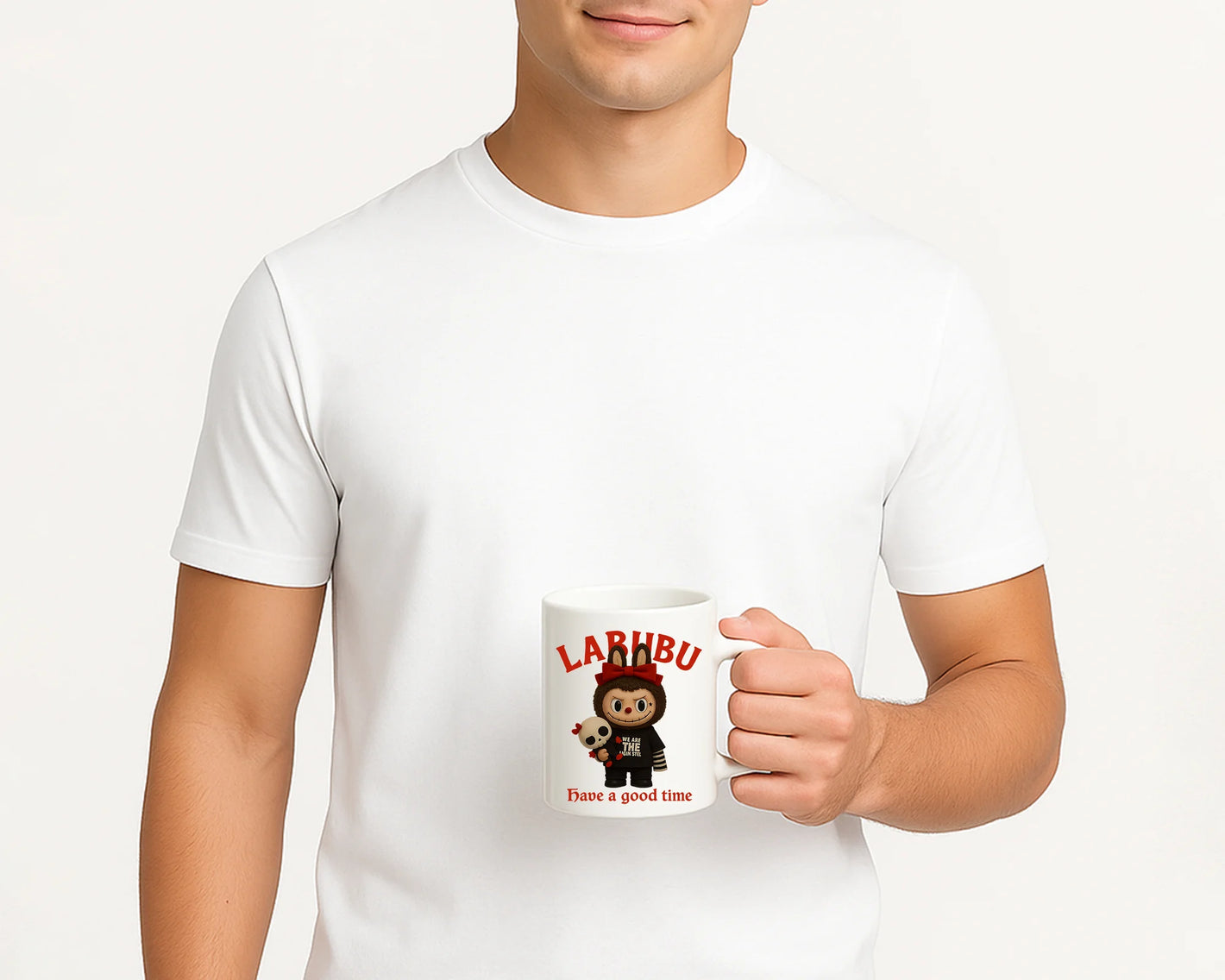 Kasing Lung Labubu Mug with Comfortable Handle, Perfect Gift Idea for Friends M8411
