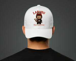 Labubu Have A Good Time Baseball Cap, Fun & Trendy Cartoon Hat, Adjustable Unisex 100% Cotton Twill Cap M8411