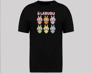 Labubu Native Spirit Graphic T-Shirt, Oversized Urban Streetwear Tee, 100% Organic Cotton, Unisex Cartoon Design Top M8413