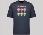 Labubu Native Spirit Graphic T-Shirt, Oversized Urban Streetwear Tee, 100% Organic Cotton, Unisex Cartoon Design Top M8413