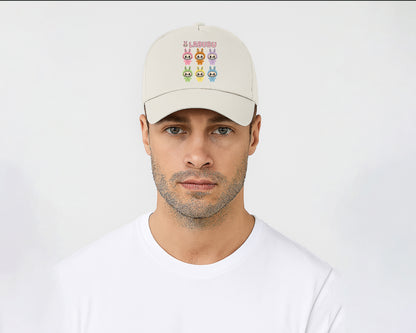 Labubu 5 Original Panel Cap, Cool Cartoon Design for Men & Women, Printed Pre-Curved Peak Baseball Hat M8413