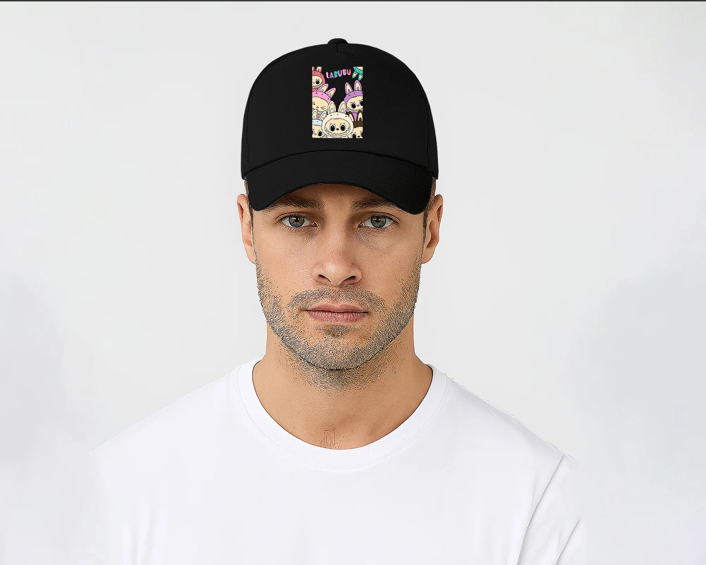 Labubu Characters Cap, Fun Cartoon Hat for Boys & Girls, Fashionable Adjustable Snapback Hat M8423