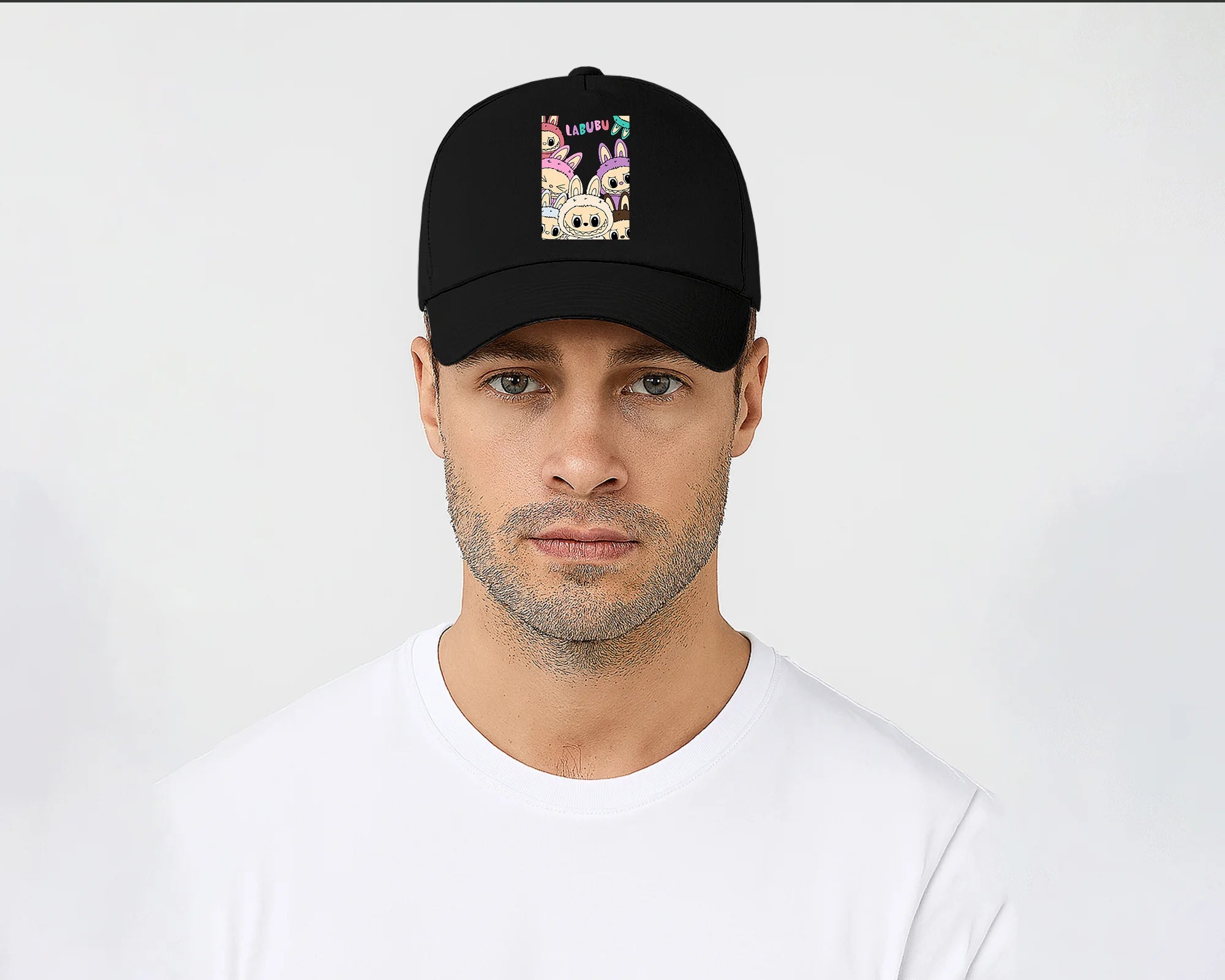Labubu Characters Cap, Fun Cartoon Hat for Boys & Girls, Fashionable Adjustable Snapback Hat M8423
