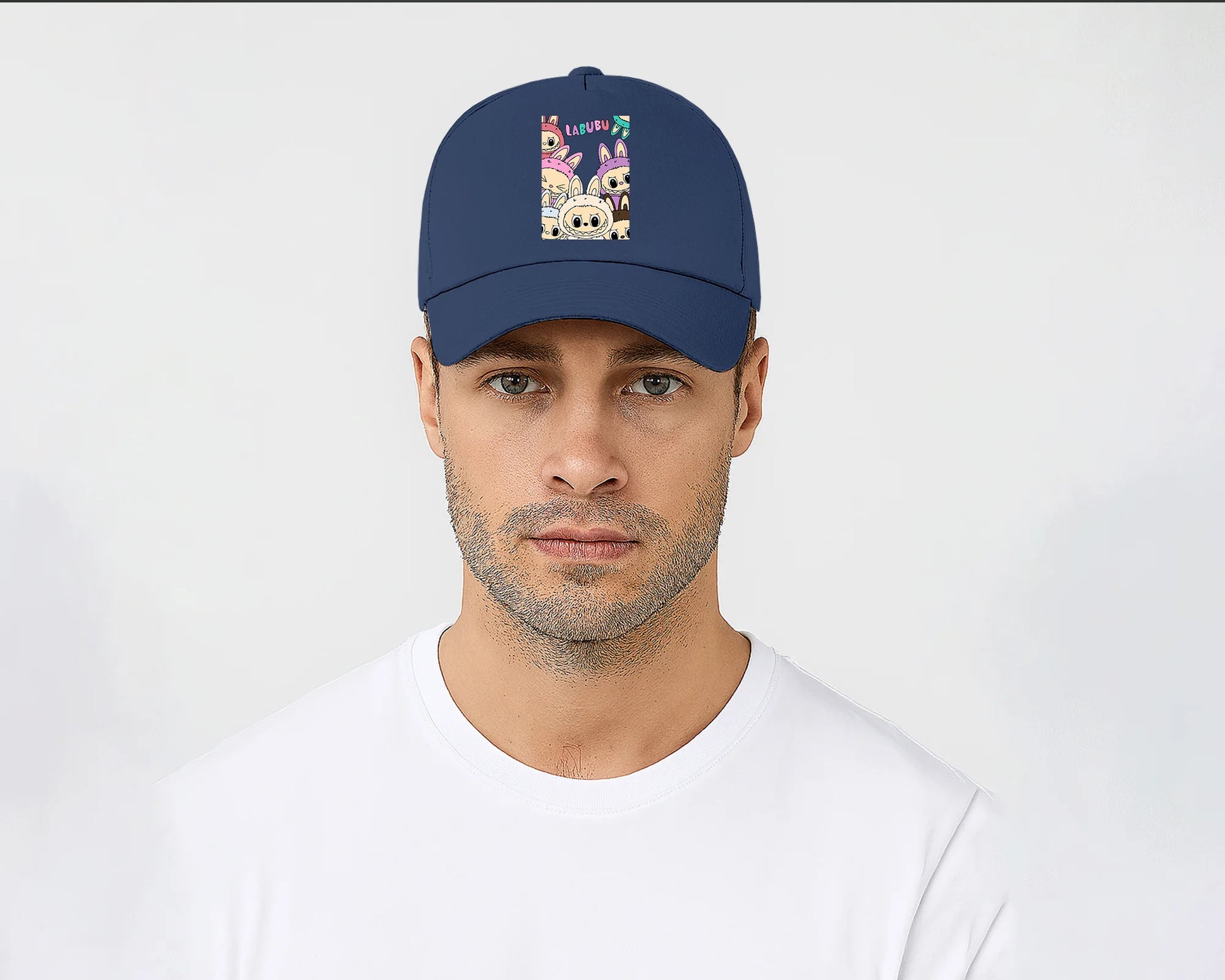 Labubu Characters Cap, Fun Cartoon Hat for Boys & Girls, Fashionable Adjustable Snapback Hat M8423