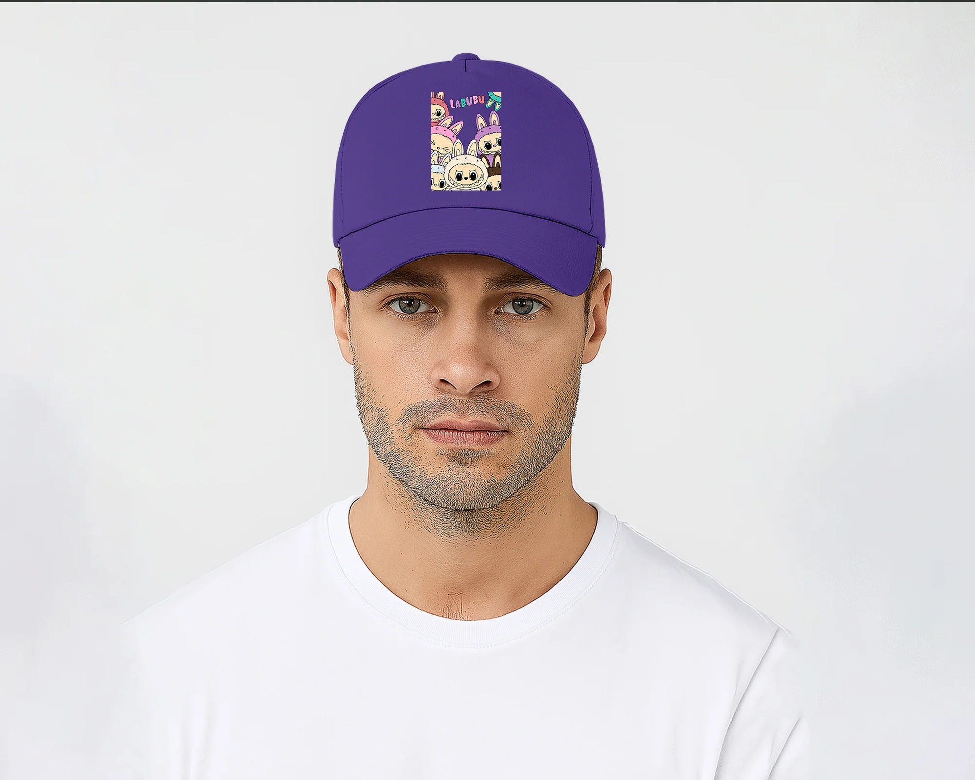 Labubu Characters Cap, Fun Cartoon Hat for Boys & Girls, Fashionable Adjustable Snapback Hat M8423