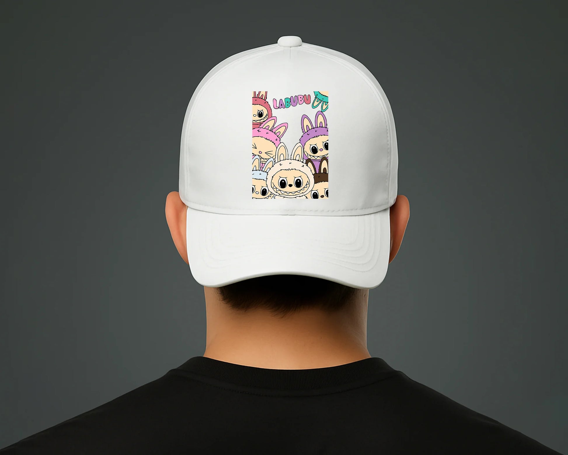 Labubu Characters Cap, Fun Cartoon Hat for Boys & Girls, Fashionable Adjustable Snapback Hat M8423