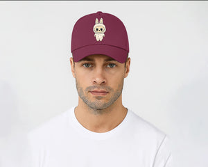 Labubu Cap, Cute Cartoon Printed Baseball Hat For Anime Fans, Unisex Pre-Curved Peak Design Gift Cap M8424