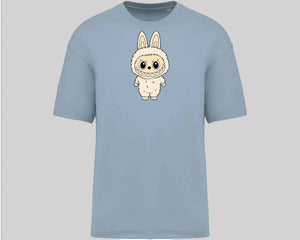 Labubu Oversized T-Shirt, Cute Streetwear Tee for Men & Women, 100% Organic Cotton Labubu Graphic Tee M8424