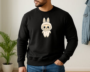Labubu Heavy Blend Sweatshirt, Unisex Anime Graphic Pullover, Stylish Long Sleeve Classic Fit Jumper M8424