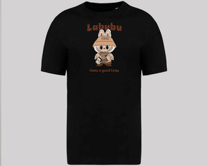 Labubu "Have a Good Time" Oversized T-Shirt, Cute Cartoon Anime Graphic Tee, Unisex Oversized Fit Top M8425