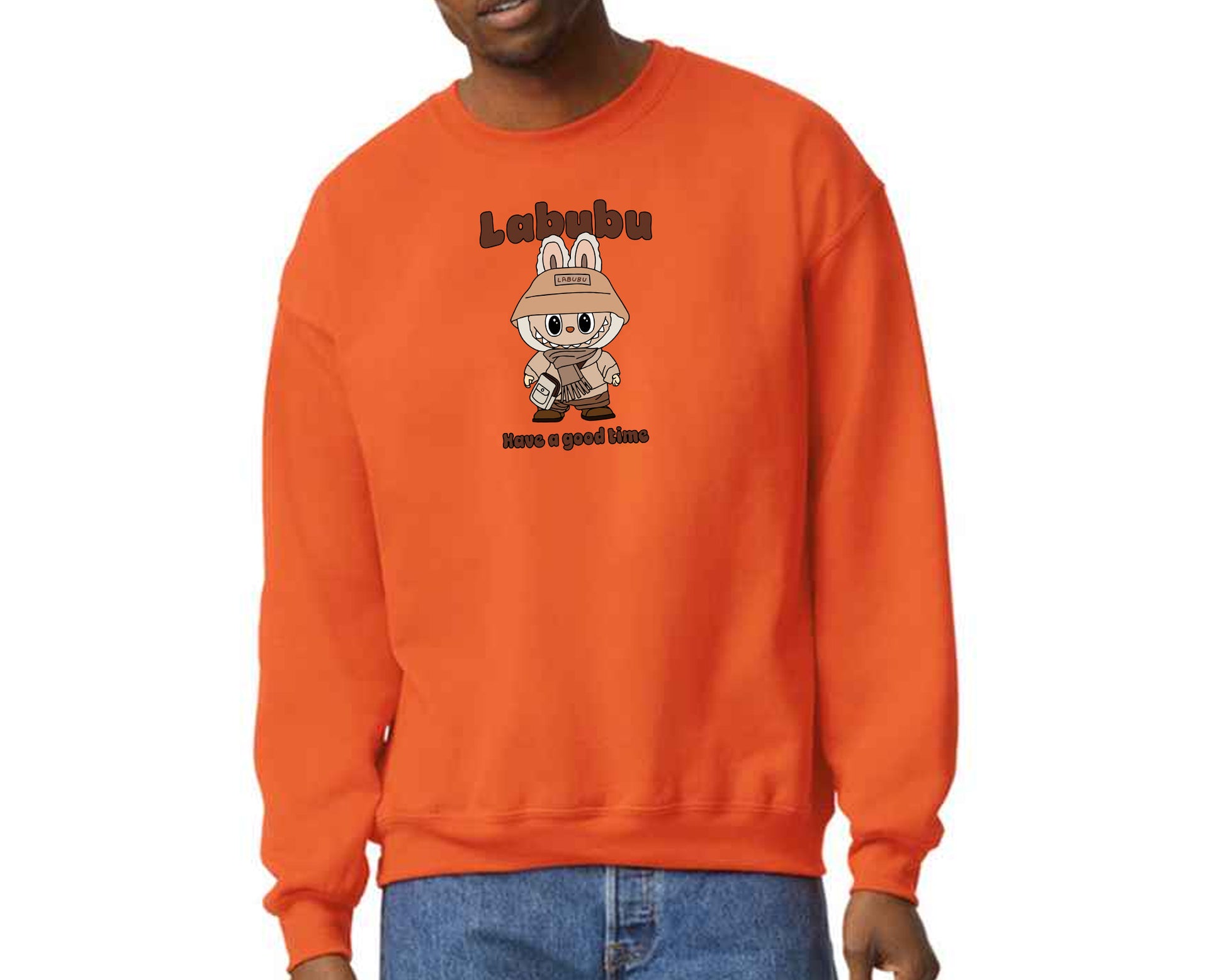 Labubu Sweatshirt, Have A Good Time Printed Graphic Pullover, Streetwear Sweatshirt Men, Women For Cartoon Lovers M8425