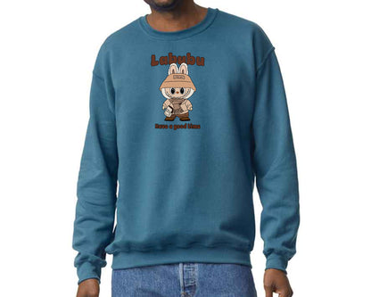 Labubu Sweatshirt, Have A Good Time Printed Graphic Pullover, Streetwear Sweatshirt Men, Women For Cartoon Lovers M8425