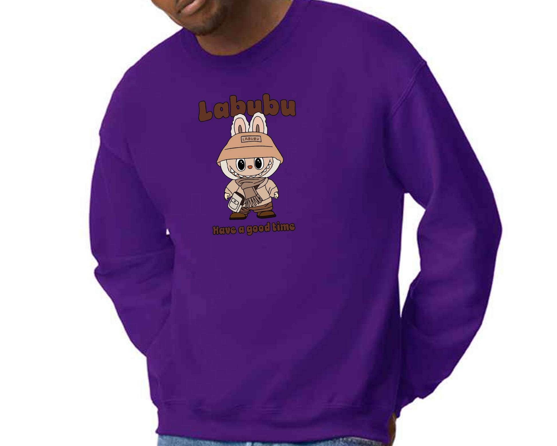 Labubu Sweatshirt, Have A Good Time Printed Graphic Pullover, Streetwear Sweatshirt Men, Women For Cartoon Lovers M8425