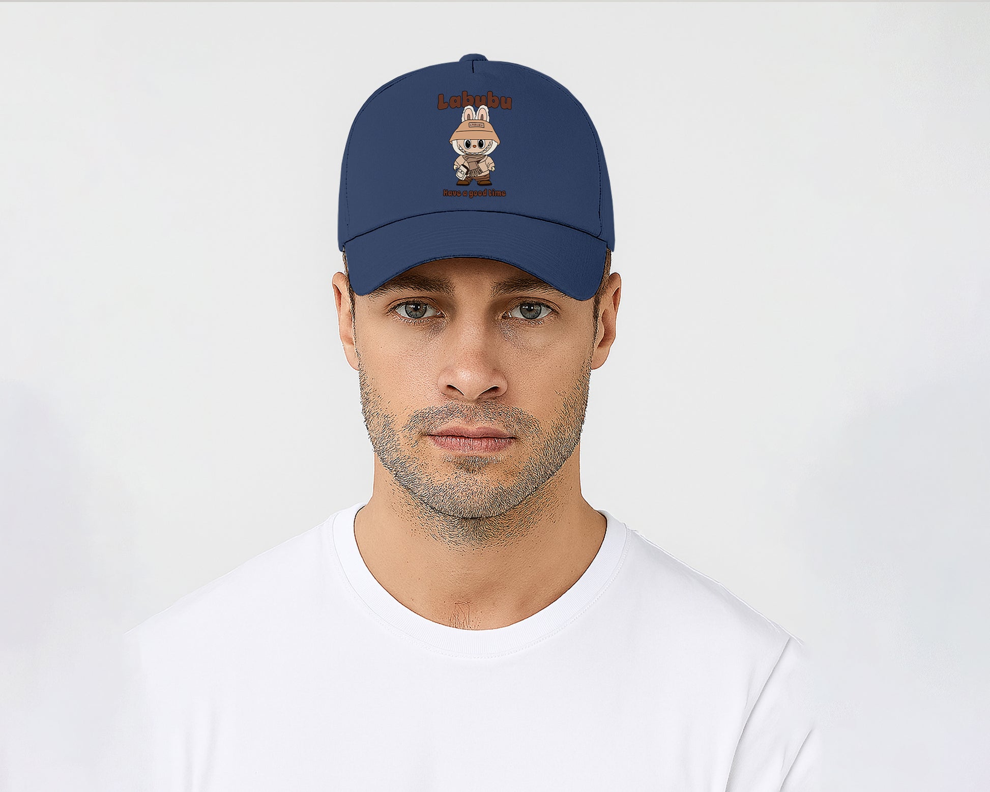 Labubu Have A Good Time Original 5-Panel Cap, Unisex Streetwear Cap for Anime & Kawaii Lovers, Gift For Men & Women M8425