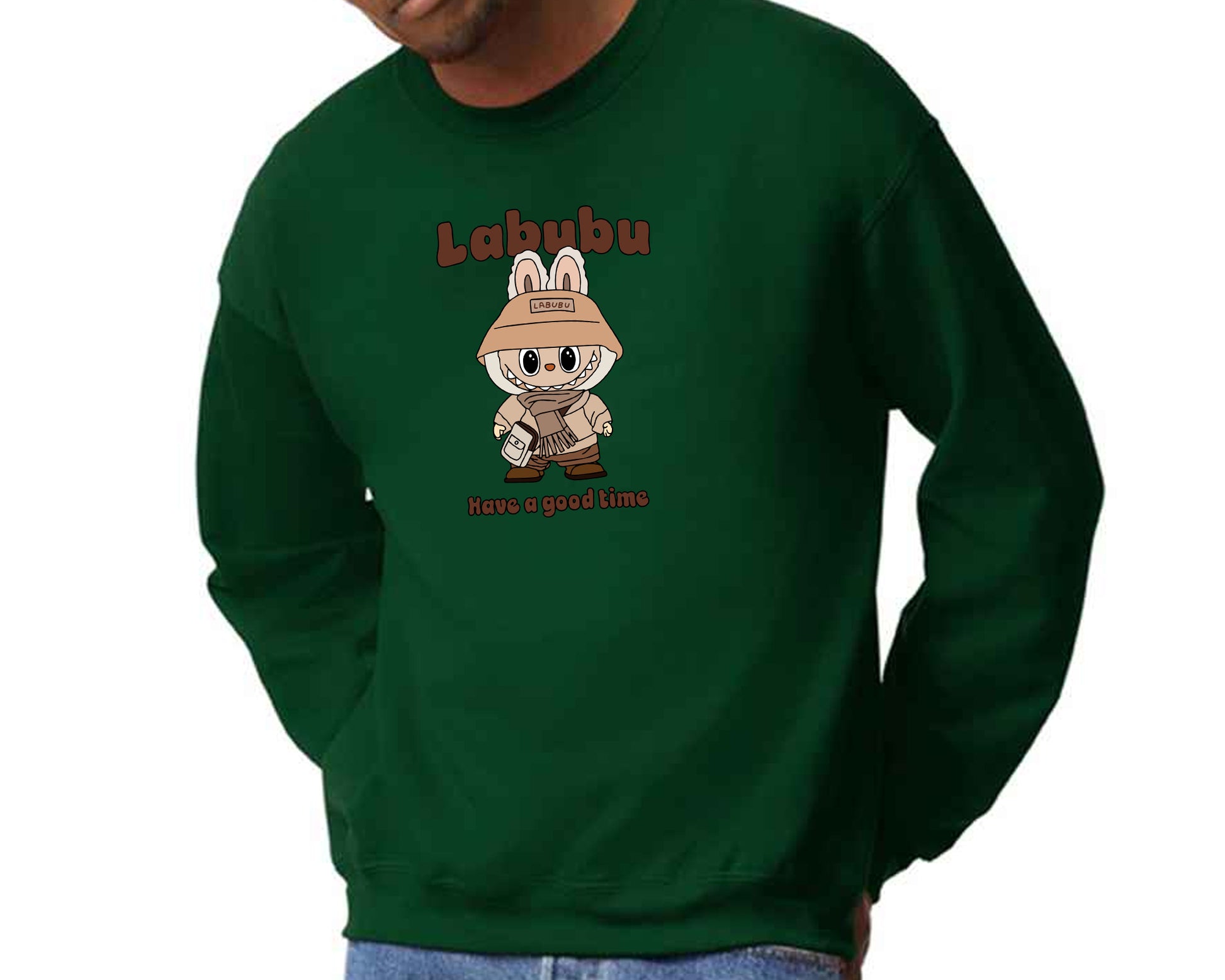 Labubu Sweatshirt, Have A Good Time Printed Graphic Pullover, Streetwear Sweatshirt Men, Women For Cartoon Lovers M8425