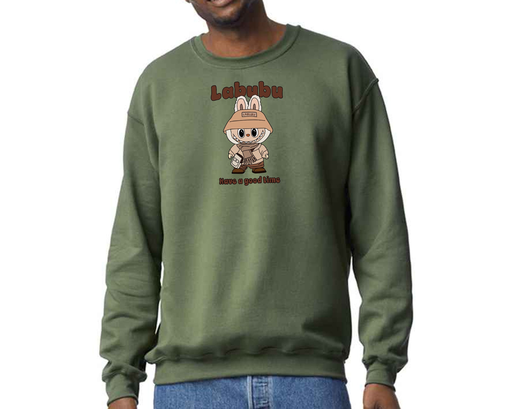 Labubu Sweatshirt, Have A Good Time Printed Graphic Pullover, Streetwear Sweatshirt Men, Women For Cartoon Lovers M8425