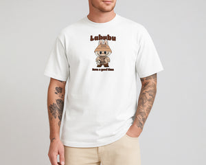 Labubu "Have a Good Time" Oversized T-Shirt, Cute Cartoon Anime Graphic Tee, Unisex Oversized Fit Top M8425
