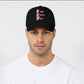 Labubu 5 Panel Cap, Look Who's Here Printed Orginal Design Hat, Pre-Curved Peak 100% Cotton Twill Cap M8426