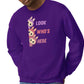 Labubu Cartoon Sweatshirt, Look Who's Here Design Heavy Blend Jumper, Cute Graphic Pullover For Unisex Kawaii Lovers M8426