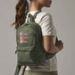 Labubu Look Who’s Here Backpack, Unisex Cartoon Printed Mini Essential Fashion Bag, Front Zip Pocket Kawayi Lovers M8426