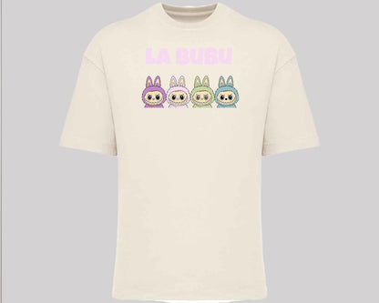 Labubu Graphic Oversize T-Shirt, Cool And Funny Cartoon Printed Tee, 100% Organic Cotton Gift For Men & Women M8427