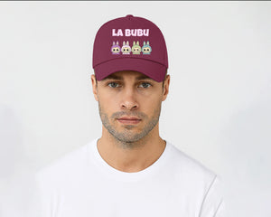 La Bubu Original 5 Panel Cap, Unisex Funny Cartoon Design Hat, 100% Cotton Printed Baseball Cap, Perfect Gift for All Seasons M8427