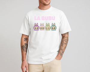 Labubu Graphic Oversize T-Shirt, Cool And Funny Cartoon Printed Tee, 100% Organic Cotton Gift For Men & Women M8427