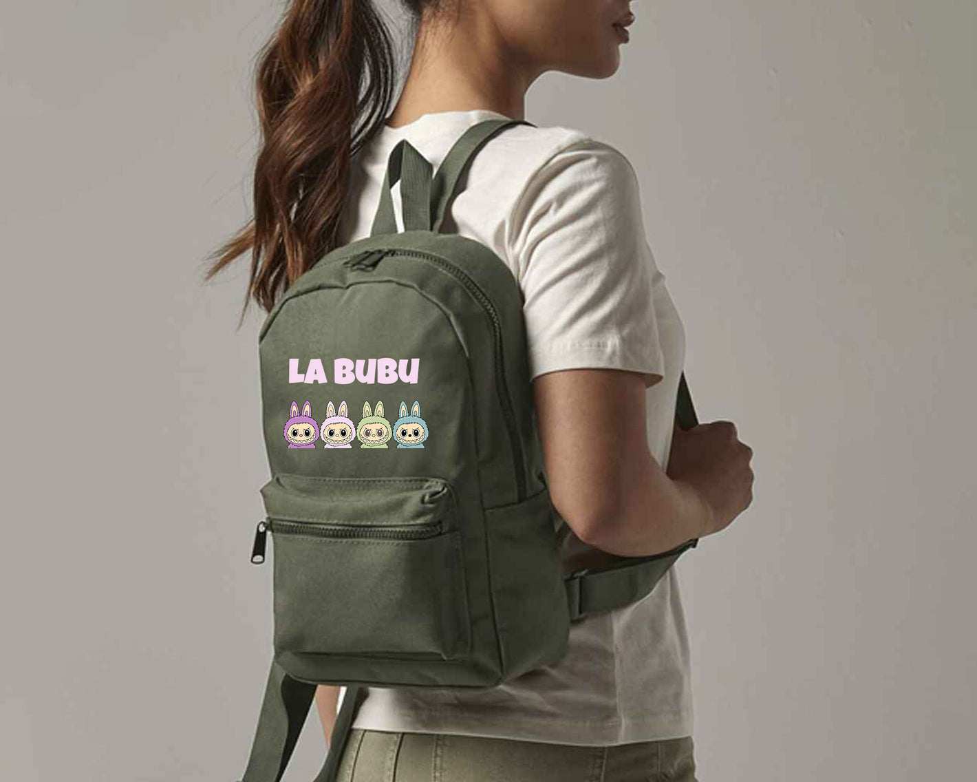 La Bubu BagBase Mini Backpack, Fashionable Everyday Backpack for Women & Men, Gift For Printed Cartoon Lovers M8427