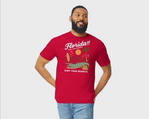 Summer Beach T-Shirt, Florida Bury Your Regret Printed Tee For Men & Women, Summer Beach Lovers Gift Shirt M8438