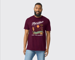 Summer Beach T-Shirt, Florida Bury Your Regret Printed Tee For Men & Women, Summer Beach Lovers Gift Shirt M8438