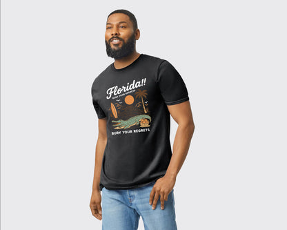 Summer Beach T-Shirt, Florida Bury Your Regret Printed Tee For Men & Women, Summer Beach Lovers Gift Shirt M8438