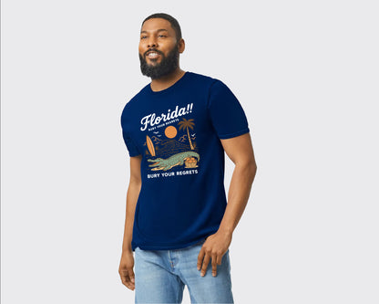 Summer Beach T-Shirt, Florida Bury Your Regret Printed Tee For Men & Women, Summer Beach Lovers Gift Shirt M8438