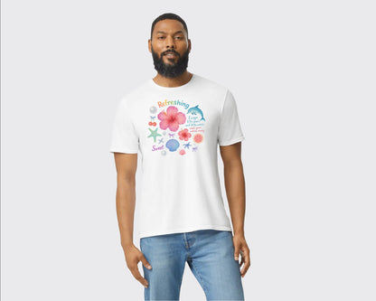 Refresh Sweet Summer Beach T-Shirt, Perfect Tee for Beach Days, Pool Parties & Chilling in Warm Weather 100% Ringspun Cotton M8439