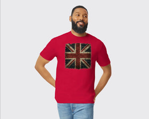 UK Flag Fashion T-Shirt, Contemporary Union Jack Graphic with Cool Casual Vibe, Stylish Everyday Wardrobe Essential M8442